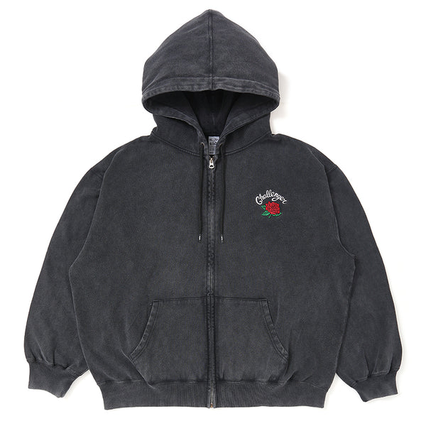 CHALLENGER - ROSE ZIP HOODIE - BLACK