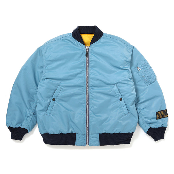 CHALLENGER - REVERSIBLE MA-1 JACKET - BLUE GRAY x YELLOW