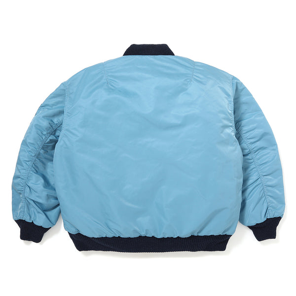 CHALLENGER - REVERSIBLE MA-1 JACKET - BLUE GRAY x YELLOW
