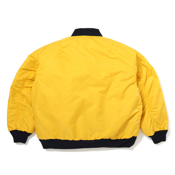 CHALLENGER - REVERSIBLE MA-1 JACKET - BLUE GRAY x YELLOW