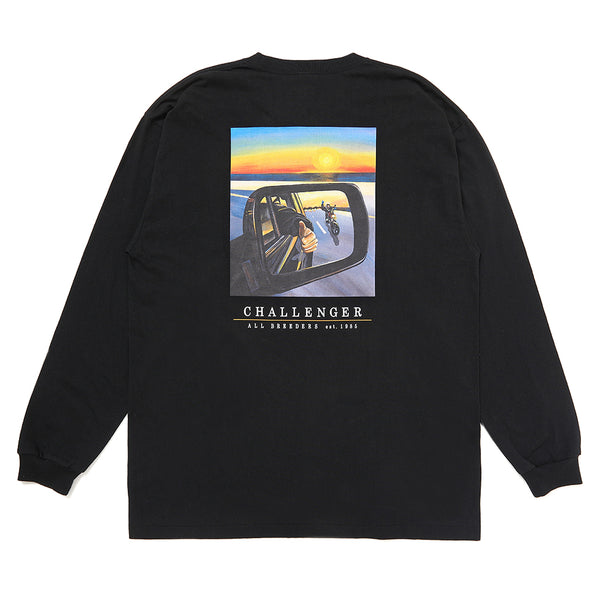 CHALLENGER - L/S SUNSET DRIVE TEE - BLACK