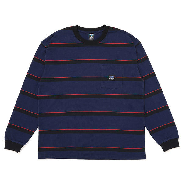 CHALLENGER - L/S AUTHENTIC BORDER TEE -NAVY