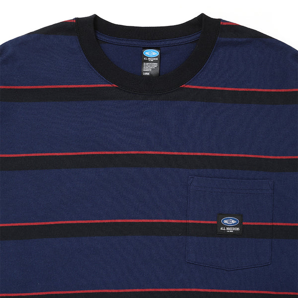 CHALLENGER - L/S AUTHENTIC BORDER TEE -NAVY
