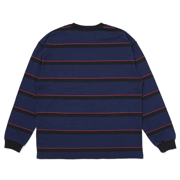 CHALLENGER - L/S AUTHENTIC BORDER TEE -NAVY