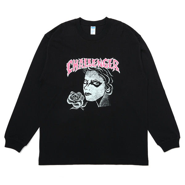 CHALLENGER - L/S PUNK GIRL TEE - BLACK