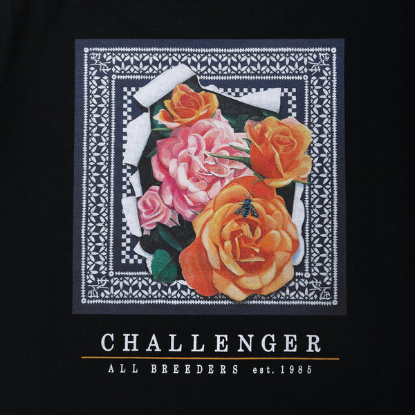 CHALLENGER - L/S ROSE BANDANA TEE - BLACK
