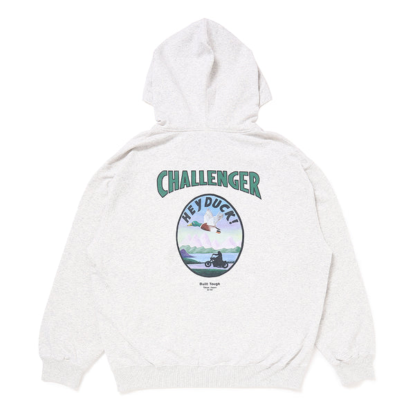 CHALLENGER - HEY DUCK ZIP HOODIE - GRAY