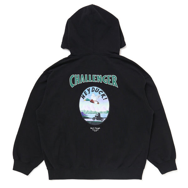 CHALLENGER - HEY DUCK ZIP HOODIE - BLACK