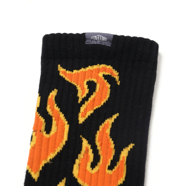 CHALLENGER - FIRE SOCKS - ORANGE / BLACK
