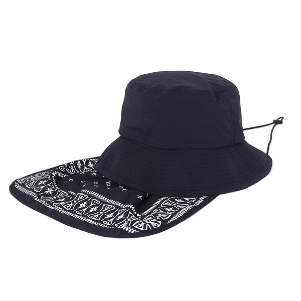 CHALLENGER - BANDANA BEACH HAT - BLACK