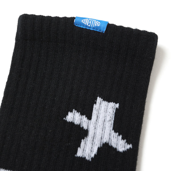 CHALLENGER - CROSS SOCKS - BLACK