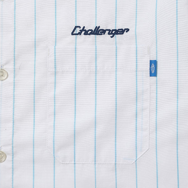 CHALLENGER - L/S STRIPE MECANIC SHIRT - WHITE