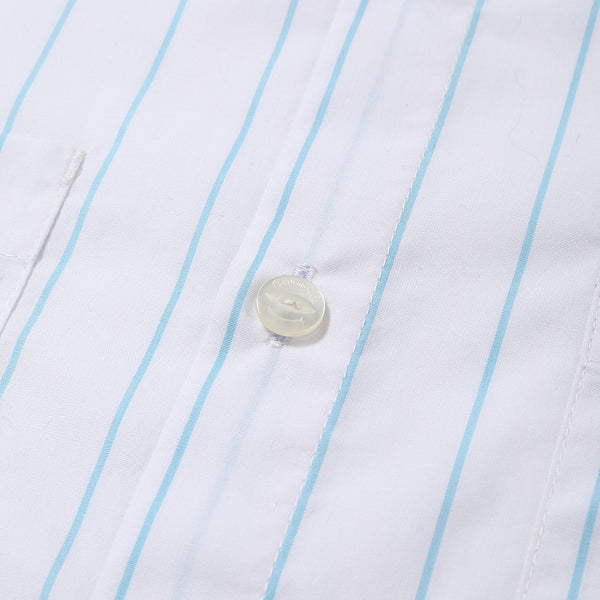 CHALLENGER - L/S STRIPE MECANIC SHIRT - WHITE