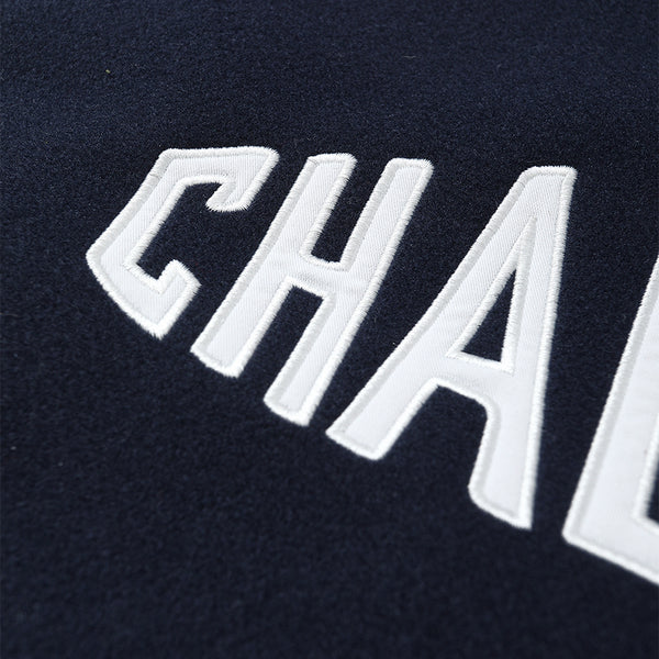 CHALLENGER - LOGO MELTON STADIUM JACKET - NAVY