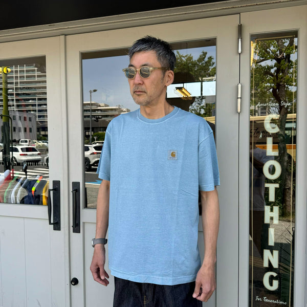 Carhartt WIP - NELSON T-SHIRTS - CLAV BLUE (garment dyed)