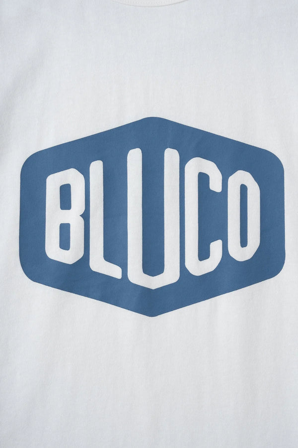 BLUCO - PRINT TEE HEX - WHITE X SLATE BLUE