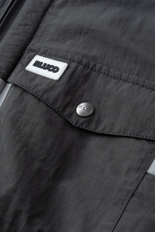 BLUCO - HOODED REFLECTOR JACKET - GRAY