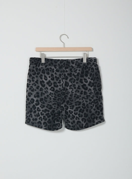 ILL ONE EIGHTY - LEOPARD SWEAT SHORTS - BLACK