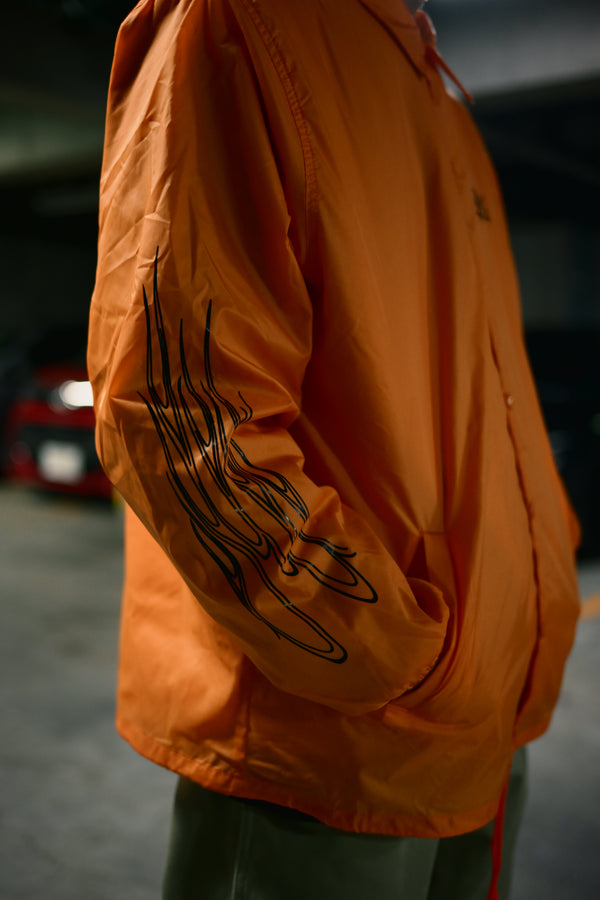 PAWG × Eary&Co - COLLABORATION NYLON COACH JACKET - ORANGE