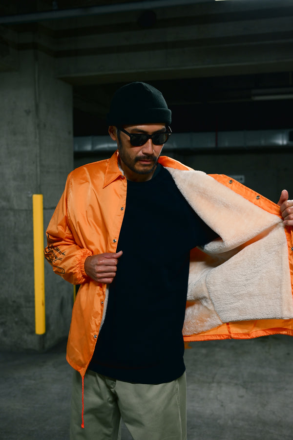 PAWG × Eary&Co - COLLABORATION NYLON COACH JACKET - ORANGE