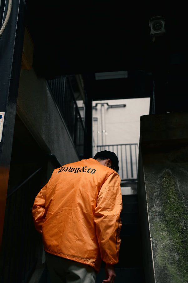 PAWG × Eary&Co - COLLABORATION NYLON COACH JACKET - ORANGE