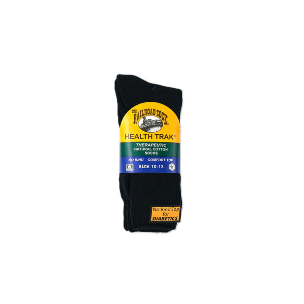 RAILROAD SOCK - MEN'S DIABETIC SOCKS - BLACK