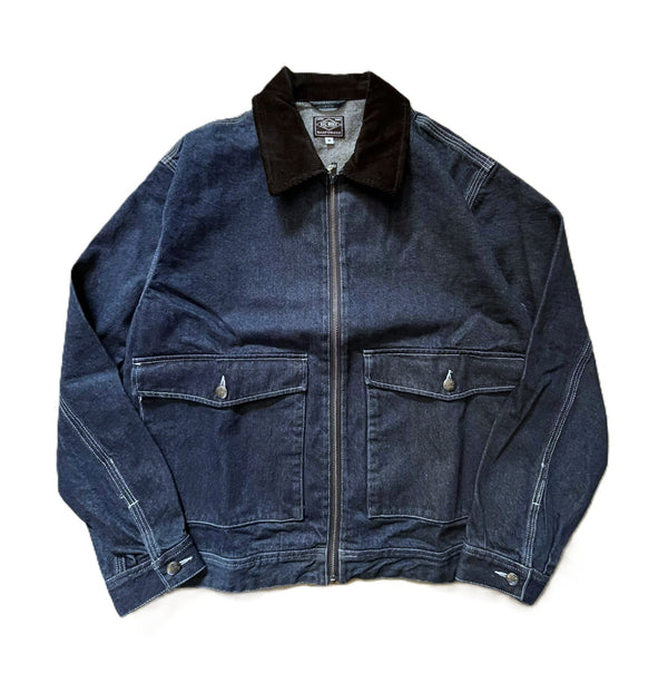 BIGMIKE - DENIM TRACKER JACKET - D.INDIGO