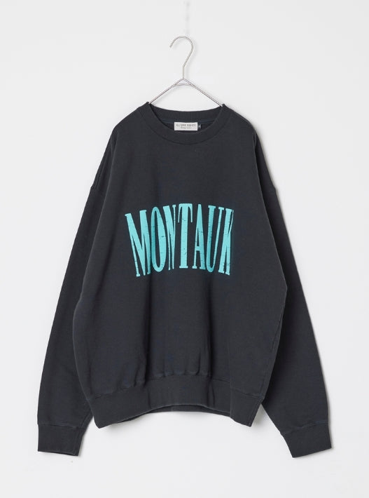 ILL ONE EIGHTY - "MONTAUK " CREW SWEAT SHIRT - BLACK
