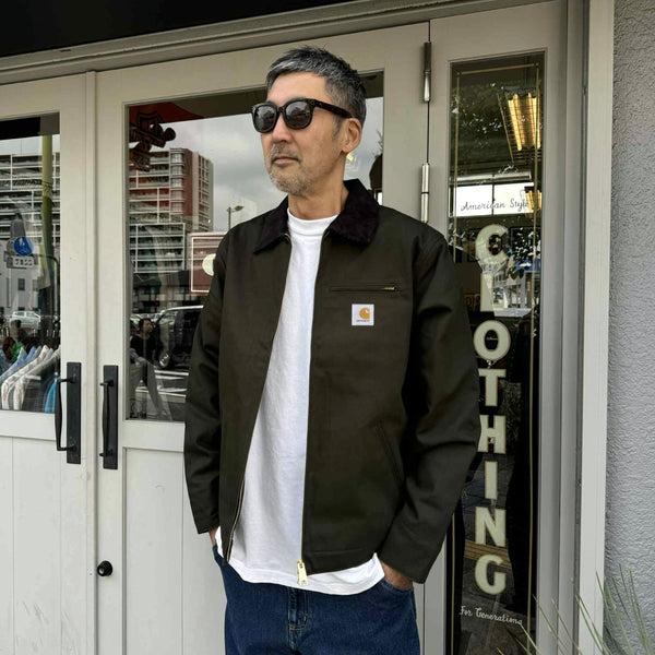 Carhartt WIP - DETROIT JACKET - OLIVE/BLACK(rigid)