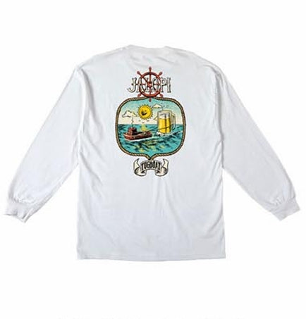 ANTIHERO -  JALOPI TUGBOAT LS T-SHIRT - WHITE