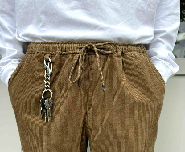 FIVE BROTHER -  CORDUROY EASY PANTS - L.BROWN