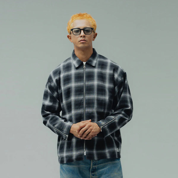 CLUCT - PUEBLO [L/S ZIP SHIRT]  - 05183 - BLACK