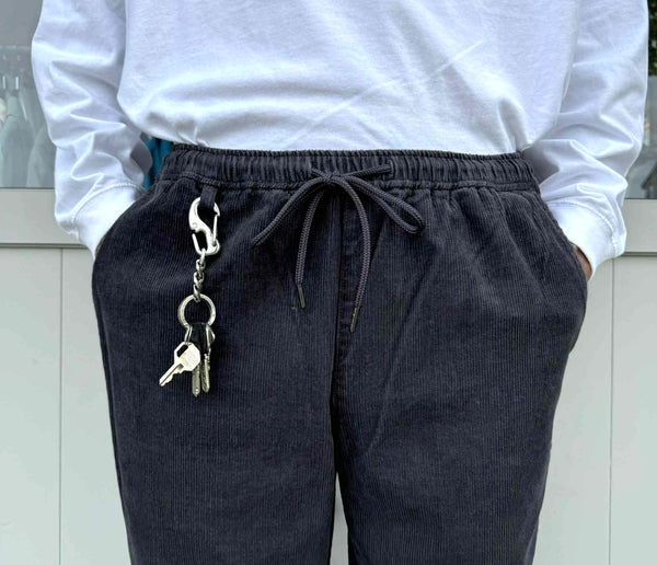 FIVE BROTHER -  CORDUROY EASY PANTS - CHARCOAL