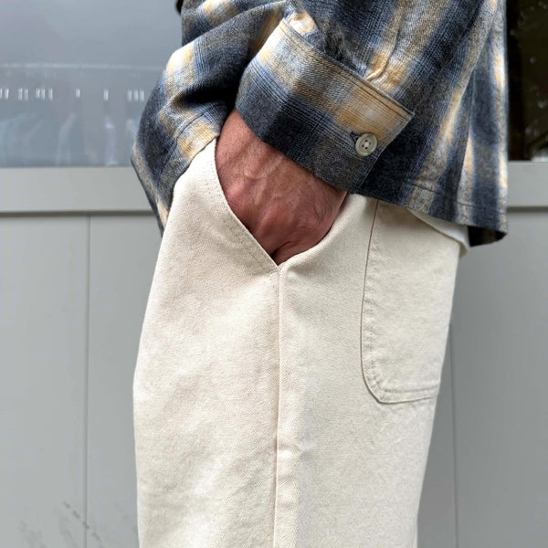 FIVE BROTHER -  DUCK EASY PANTS - WHITE