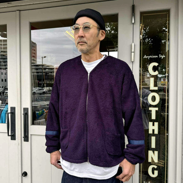 ILL ONE EIGHTY - HEAT FLLECE CARDIGAN - PURPLE
