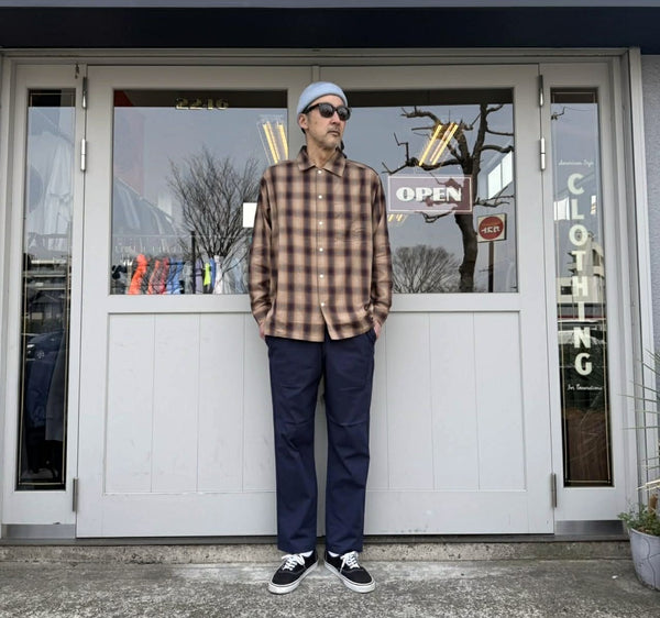 FIVE BROTHER - SEER SUCKER EASY PANTS - NAVY