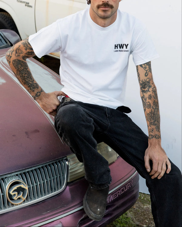 HWY - ROAD DAWG TEE - WHITE