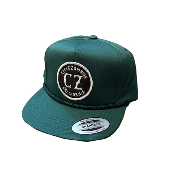 CYCLE ZOMBIES - CA POPLIN PATCH HAT - GREEN