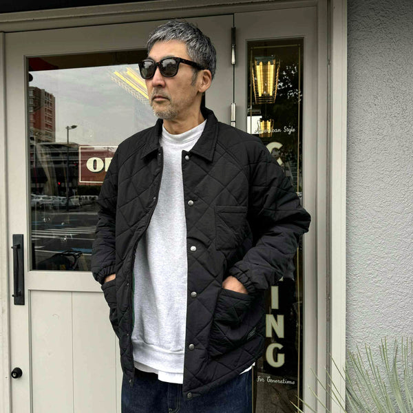 BIGMIKE - QUILTING COACH JACKET - BLACK