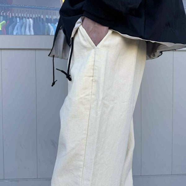 BIGMIKE - WASHED DUCK EASY PANTS - NATURAL