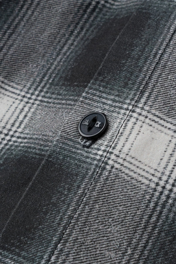 BLUCO - PRINT FLANNEL CHECK SHIRT -Ombre- BLACK