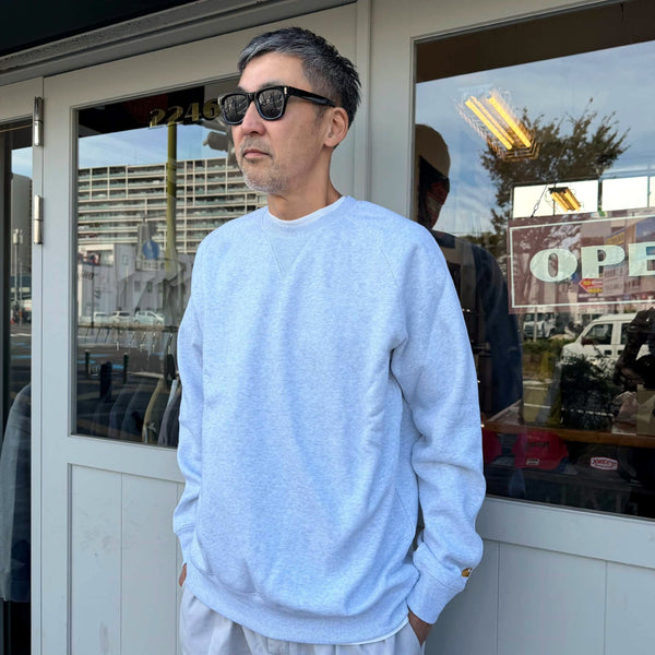 Carhartt WIP - CHASE SWEAT - ASH HEATHER / GOLD