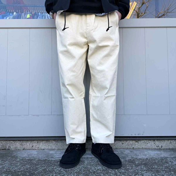 BIGMIKE - WASHED DUCK EASY PANTS - NATURAL
