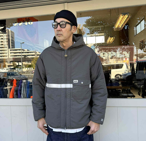 BLUCO - HOODED REFLECTOR JACKET - GRAY