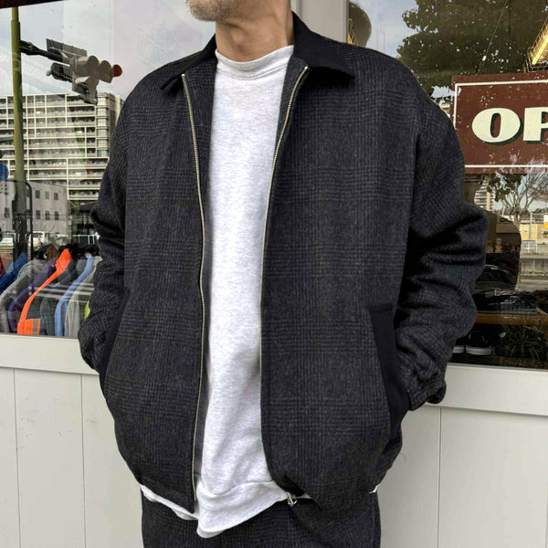 melple - GLENCHECK DRIZZLER JACKET - CHARCOAL
