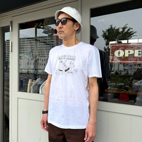 ANTIHERO -  CURB PIT SS T-SHIRT - WHITE
