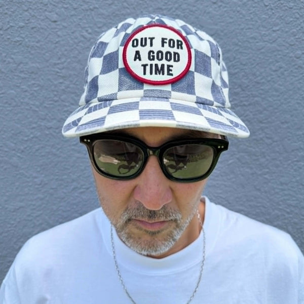 BRIXTON - OUT FOR A GOOD TIME LP ADJT - NAVY GINGHAM