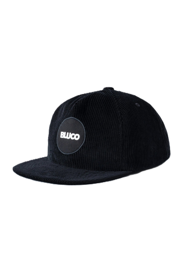 BLUCO - CORDUROY CAP LOGO PATCH - BLACK