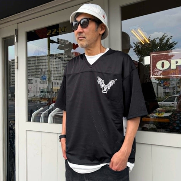 BRIXTON - BAGGY MESH PRACTICE JERSEY - BLACK/WHITE