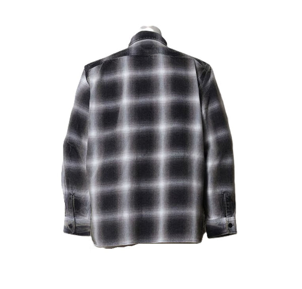 HOUSTON - VINTAGE OMBRE CHECK VIYELLA SHIRT - BLACK